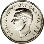 Canada 5 Cents Discovery of Nickel (1951) KM# 48 GEORGIVS VI DEI GRATIA REX coin obverse Canada 5 Cents Discovery of Nickel (1951) KM# 48 GEORGIVS VI DEI GRATIA REX coin obverse