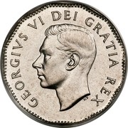 Canada 5 Cents George VI Beaver 1948 KM# 42 GEORGIVS VI DEI GRATIA REX coin obverse Canada 5 Cents George VI Beaver 1948 KM# 42 GEORGIVS VI DEI GRATIA REX coin obverse