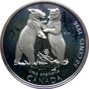 Canada 50 Cents Black Bear Cubs 1996 Proof KM# 286 URSUS AMERICANUS CANADA 50 CENTS 1996 coin reverse