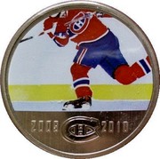 Canada 50 Cents Montreal Canadiens 2010 KM# 940 2009 CH 2010 coin reverse Canada 50 Cents Montreal Canadiens 2010 KM# 940 2009 CH 2010 coin reverse