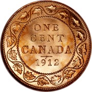 Canada Cent George V 1912 KM# 21 ONE CENT CANADA coin reverse Canada Cent George V 1912 KM# 21 ONE CENT CANADA coin reverse