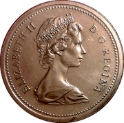 Canada Dollar (Det Jewel) KM# 117 ELIZABETH II D ∙ G ∙ REGINA coin obverse Canada Dollar (Det Jewel) KM# 117 ELIZABETH II D ∙ G ∙ REGINA coin obverse