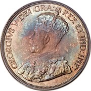 Canada Dollar George V 1936 KM# 31 GEORGIVS V DEI GRA : REX ET IND : IMP : coin obverse Canada Dollar George V 1936 KM# 31 GEORGIVS V DEI GRA : REX ET IND : IMP : coin obverse
