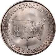 USA Half Dollar Booker T. Washington and George Washington Carver 1953 S KM# 200 ** FREEDOM AND OPPORTUNITY FOR ALL ** AMERICANISM ** U.S.A. coin reverse USA Half Dollar Booker T. Washington and George Washington Carver 1953 S KM# 200 ** FREEDOM AND OPPORTUNITY FOR ALL ** AMERICANISM ** U.S.A. coin reverse