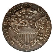 USA Half Dollar Draped Bust 1806 knobbed 6, large stars KM# 35 UNITED STATES OF AMERICA E PLURIBUS UNUM coin reverse USA Half Dollar Draped Bust 1806 knobbed 6, large stars KM# 35 UNITED STATES OF AMERICA E PLURIBUS UNUM coin reverse