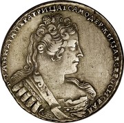 Russia Rouble Anna 1733 KM# 192.2 Б∙М∙АННАIИМПЕРАТРИЦА∙ІСАМОДЕРЖИЦА∙ВСЕРОСИСКАЯ coin obverse Russia Rouble Anna 1733 KM# 192.2 Б∙М∙АННАIИМПЕРАТРИЦА∙ІСАМОДЕРЖИЦА∙ВСЕРОСИСКАЯ coin obverse
