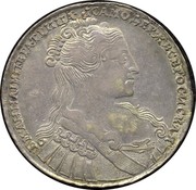 Russia Rouble Anna 1734 KM# 192.3 ∙Б∙М∙АННА∙ІМПЕРАТРИЦА∙ ІСАМОДЕРЖ ВСЕРОСИСКАЯ∙ coin obverse Russia Rouble Anna 1734 KM# 192.3 ∙Б∙М∙АННА∙ІМПЕРАТРИЦА∙ ІСАМОДЕРЖ ВСЕРОСИСКАЯ∙ coin obverse