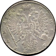 Russia Rouble Anna 1734 KM# 192.3 МОНЕТА ∙ РꙊБЛЬ ∙ 1734 coin reverse Russia Rouble Anna 1734 KM# 192.3 МОНЕТА ∙ РꙊБЛЬ ∙ 1734 coin reverse