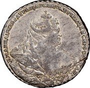 Russia Rouble Anna 1737 KM# 198 ∙БМ∙АННА∙ІМПЕРАТРИЦА∙ІСАМОДЕРЖИЦА∙ВСЕРОСИСКАЯ∙ coin obverse Russia Rouble Anna 1737 KM# 198 ∙БМ∙АННА∙ІМПЕРАТРИЦА∙ІСАМОДЕРЖИЦА∙ВСЕРОСИСКАЯ∙ coin obverse