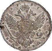 Russia Rouble Anna 1737 KM# 198 DATE МОНЕТА РꙊБЛЬ coin reverse Russia Rouble Anna 1737 KM# 198 DATE МОНЕТА РꙊБЛЬ coin reverse