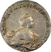 Russia Rouble Elizaveta (СПБ) 1756 СПБ ІМ C# 19c.2 Б∙М∙ЕЛИСАВЕТЪ∙І∙ІМП:ІСАМОД:ВСЕРОС СПБ coin obverse Russia Rouble Elizaveta (СПБ) 1756 СПБ ІМ C# 19c.2 Б∙М∙ЕЛИСАВЕТЪ∙І∙ІМП:ІСАМОД:ВСЕРОС СПБ coin obverse