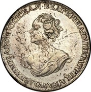 Russia Rouble Mourning Ruble 1725 KM# 167 ЕКАТЕРІНА ІМПЕРАТРІЦА ІСАМОДЕРЖИЦА ВСЕРОСІСКАЯ coin obverse Russia Rouble Mourning Ruble 1725 KM# 167 ЕКАТЕРІНА ІМПЕРАТРІЦА ІСАМОДЕРЖИЦА ВСЕРОСІСКАЯ coin obverse
