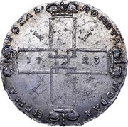 Russia Rouble Pyotr I (In ermine mantle) 1723 KM# 162.3 МОНЕТА НОВАѦ ЦЕНА РꙊБЛЬ 17 23 coin reverse Russia Rouble Pyotr I (In ermine mantle) 1723 KM# 162.3 МОНЕТА НОВАѦ ЦЕНА РꙊБЛЬ 17 23 coin reverse