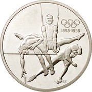 Canada 15 Dollars Olympics 1992 KM# 216 1896-1996 DJC coin reverse