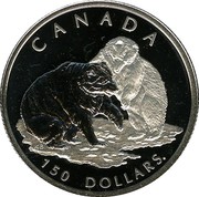 Canada 150 Dollars Grizzly bear 2004 Proof KM# 1107 CANADA 150 DOLLARS KB coin reverse