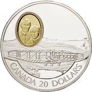 Canada 20 Dollars A.E.A. Silver Dart 1991 Proof KM# 196 CANADA 20 DOLLARS GV coin reverse Canada 20 Dollars A.E.A. Silver Dart 1991 Proof KM# 196 CANADA 20 DOLLARS GV coin reverse