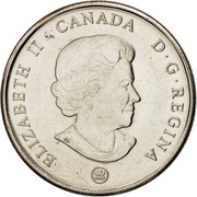 Canada 25 Cents Medal of Bravery 2006 Maple leaf KM# 629 ELIZABETH II CANADA D∙G∙REGINA coin obverse Canada 25 Cents Medal of Bravery 2006 Maple leaf KM# 629 ELIZABETH II CANADA D∙G∙REGINA coin obverse