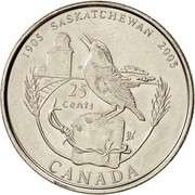 Canada 25 Cents Saskatchewan 2005 P KM# 532 1905 SASKATCHEWAN 2005 25 CENTS PS CANADA coin reverse Canada 25 Cents Saskatchewan 2005 P KM# 532 1905 SASKATCHEWAN 2005 25 CENTS PS CANADA coin reverse