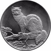 Russia 3 Roubles Sable Sobol 1995 ЛМД Matte proof Y# 473 - coin reverse Russia 3 Roubles Sable Sobol 1995 ЛМД Matte proof Y# 473 - coin reverse