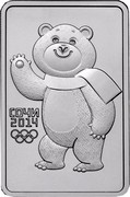 Russia 3 Roubles Sochi 2014 Olympic Mascots - The Bear 2012 Y# 1505 СОЧИ 2014 coin reverse Russia 3 Roubles Sochi 2014 Olympic Mascots - The Bear 2012 Y# 1505 СОЧИ 2014 coin reverse