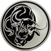 Russia 3 Roubles The Year of the Bull 2009 ММД Proof Y# 1113 - coin reverse Russia 3 Roubles The Year of the Bull 2009 ММД Proof Y# 1113 - coin reverse