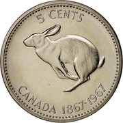 Canada 5 Cents Confederation (1967) KM# 66 5 CENTS CANADA 1867-1967 coin reverse Canada 5 Cents Confederation (1967) KM# 66 5 CENTS CANADA 1867-1967 coin reverse