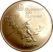 Canada 5 Dollars Javelin 1975 KM# 99 OLYMPIADE XXI MONTRÉAL 1976 OLYMPIAD 5 DOLLARS coin reverse Canada 5 Dollars Javelin 1975 KM# 99 OLYMPIADE XXI MONTRÉAL 1976 OLYMPIAD 5 DOLLARS coin reverse