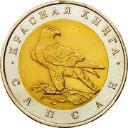 Russia 50 Roubles Falcone 1994 Л Y# 370 КРАСНАЯ КНИГА САПСАН coin reverse Russia 50 Roubles Falcone 1994 Л Y# 370 КРАСНАЯ КНИГА САПСАН coin reverse