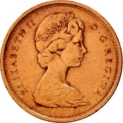 Canada Cent Confederation (1967) KM# 65 ELIZABETH II D∙G∙REGINA coin obverse Canada Cent Confederation (1967) KM# 65 ELIZABETH II D∙G∙REGINA coin obverse