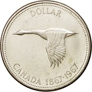 Canada Dollar Elizabeth II (1867-1967) KM# 70 DOLLAR CANADA 1867-1967 coin reverse Canada Dollar Elizabeth II (1867-1967) KM# 70 DOLLAR CANADA 1867-1967 coin reverse