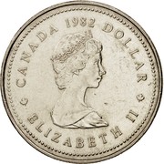 Canada Dollar Constitution Commemorative 1982 KM# 134 CANADA 1982 DOLLAR ELIZABETH II coin obverse Canada Dollar Constitution Commemorative 1982 KM# 134 CANADA 1982 DOLLAR ELIZABETH II coin obverse