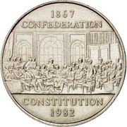Canada Dollar Constitution Commemorative 1982 KM# 134 1867 CONFEDERATION CONSTITUTION 1982 coin reverse Canada Dollar Constitution Commemorative 1982 KM# 134 1867 CONFEDERATION CONSTITUTION 1982 coin reverse
