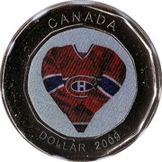 Canada Dollar Montreal Canadiens 2009 KM# 853 CANADA DOLLAR 2009 coin reverse Canada Dollar Montreal Canadiens 2009 KM# 853 CANADA DOLLAR 2009 coin reverse