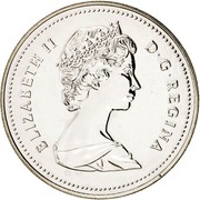 Canada Dollar Vancouver Centennial 1986 Proof KM# 149 ELIZABETH II D ∙ G ∙ REGINA coin obverse Canada Dollar Vancouver Centennial 1986 Proof KM# 149 ELIZABETH II D ∙ G ∙ REGINA coin obverse