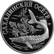 Russia Rouble Sakhalin Sturgeon 2001 Proof Y# 732 ОДИН РУБЛЬ БАНК РОССИИ ∙ AG 900 ∙ 2001 Г. ∙ 15,55 СПМД ∙ coin obverse Russia Rouble Sakhalin Sturgeon 2001 Proof Y# 732 ОДИН РУБЛЬ БАНК РОССИИ ∙ AG 900 ∙ 2001 Г. ∙ 15,55 СПМД ∙ coin obverse