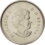 Canada V Cents Victory Anniversary 2005 P KM# 627 ELIZABETH II D ∙ G ∙ REGINA coin obverse Canada V Cents Victory Anniversary 2005 P KM# 627 ELIZABETH II D ∙ G ∙ REGINA coin obverse