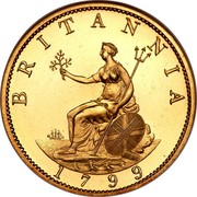 UK 1/2 Penny George III 1799 Proof KM# 647b BRITANNIA SOHO 1799 coin reverse UK 1/2 Penny George III 1799 Proof KM# 647b BRITANNIA SOHO 1799 coin reverse