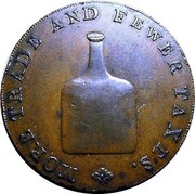 UK 1/2 Penny (Norfolk - Norwich (R. Dinmore)) PROSPERITY TO OLD ENGLAND. coin reverse UK 1/2 Penny (Norfolk - Norwich (R. Dinmore)) PROSPERITY TO OLD ENGLAND. coin reverse