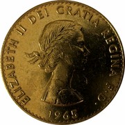 UK 1 Crown Death of Prime Minister Winston Churchill 1965 ELIZABETH II DEI GRATIA REGINA F∙D∙ 1965 coin obverse UK 1 Crown Death of Prime Minister Winston Churchill 1965 ELIZABETH II DEI GRATIA REGINA F∙D∙ 1965 coin obverse