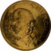 UK 1 Crown Death of Prime Minister Winston Churchill 1965 CHURCHILL coin reverse UK 1 Crown Death of Prime Minister Winston Churchill 1965 CHURCHILL coin reverse