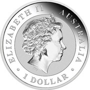 Australia 1 Dollar Australian Kookaburra 2018 ELIZABETH II AUSTRALIA ∙ 1 DOLLAR ∙ IRB coin obverse Australia 1 Dollar Australian Kookaburra 2018 ELIZABETH II AUSTRALIA ∙ 1 DOLLAR ∙ IRB coin obverse