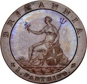 UK 1.Farthing George III (Pattern) 1798 Proof KM# Pn63B BRITANNIA. 1.FARTHING . coin reverse UK 1.Farthing George III (Pattern) 1798 Proof KM# Pn63B BRITANNIA. 1.FARTHING . coin reverse
