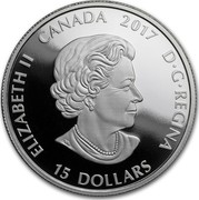 Canada 15 Dollars Eyes of the Wolf 2017 ELIZABETH II CANADA 2015 D G REGINA 15 DOLLARS SB coin obverse Canada 15 Dollars Eyes of the Wolf 2017 ELIZABETH II CANADA 2015 D G REGINA 15 DOLLARS SB coin obverse