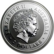 Australia 2 Dollars The Australian Kookaburra 1999 UNC KM# 445 ELIZABETH II AUSTRALIA ∙ 2 DOLLARS ∙ IRB coin obverse Australia 2 Dollars The Australian Kookaburra 1999 UNC KM# 445 ELIZABETH II AUSTRALIA ∙ 2 DOLLARS ∙ IRB coin obverse