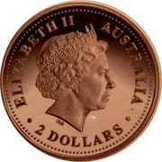 Australia 2 Dollars The Australian Kookaburra (Victoria Cross Privy mark) 2000 P Proof ; Victoria Cross Privy ELIZABETH II AUSTRALIA ∙ 2 DOLLARS ∙ coin obverse Australia 2 Dollars The Australian Kookaburra (Victoria Cross Privy mark) 2000 P Proof ; Victoria Cross Privy ELIZABETH II AUSTRALIA ∙ 2 DOLLARS ∙ coin obverse