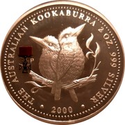 Australia 2 Dollars The Australian Kookaburra (Victoria Cross Privy mark) 2000 P Proof ; Victoria Cross Privy THE AUSTRALIAN KOOKABURRA 2 OZ. 999 SILVER 2000 coin reverse Australia 2 Dollars The Australian Kookaburra (Victoria Cross Privy mark) 2000 P Proof ; Victoria Cross Privy THE AUSTRALIAN KOOKABURRA 2 OZ. 999 SILVER 2000 coin reverse