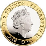 UK 2 Pounds British Army in the First World War (Piedfort) 2016 2 POUNDS ELIZABETH II D G REG F D J.C coin obverse UK 2 Pounds British Army in the First World War (Piedfort) 2016 2 POUNDS ELIZABETH II D G REG F D J.C coin obverse