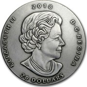 Canada 20 Dollars Ancient Canada - Marrella 2018 ELIZABETH II D G REGINA 20 DOLLARS 2018 coin obverse