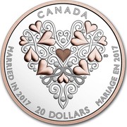 Canada 20 Dollars Best Wishes on Your Wedding Day 2017 Proof CANADA MARRIED IN 2017 20 DOLLARS MARIAGE EN 2017 coin reverse Canada 20 Dollars Best Wishes on Your Wedding Day 2017 Proof CANADA MARRIED IN 2017 20 DOLLARS MARIAGE EN 2017 coin reverse