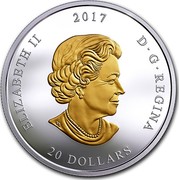 Canada 20 Dollars From Sea to Sea - Pacific Salmon 2017 ELIZABETH II D. G. REGINA 2017 20 DOLLARS coin obverse